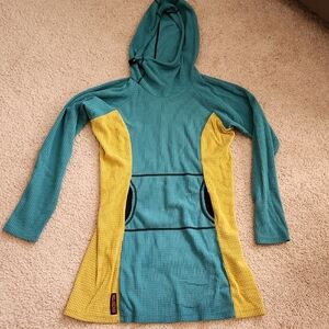 Melanzana Micro Grid Hoodie Dress - Size Small